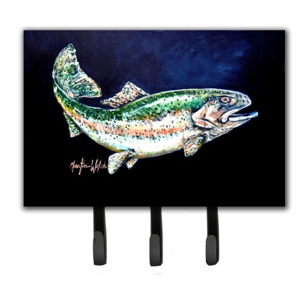 Carolines Treasures Deep Blue Rainbow Trout Leash or Key Holder MW1213TH68 - main